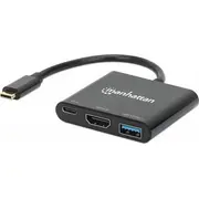 manhattan usbc dock hub, ports x3
