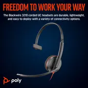 poly blackwire 3210 monaural usbc