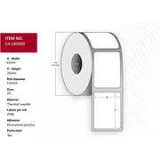 capture label 51x25, core 25, thermal
