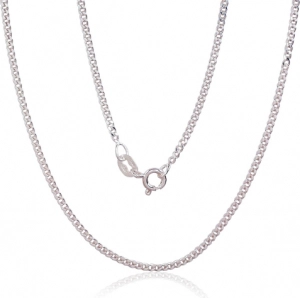 sudraba ķēdīte kartjē 4 mm dimantu