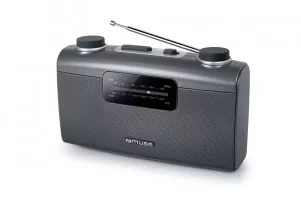 muse portable radio m058r black aux