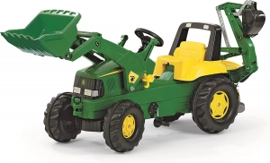bērnu traktors ar diviem kausiem rolly