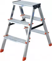 krause dopplo doublesided step ladder silver