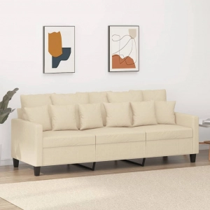 trīsvietīgs dīvāns krēmkrāsas audums 180 cm