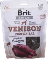brit jerky venison protein bar dog