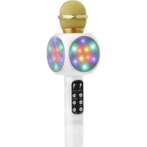 karaoke mikrofons balts