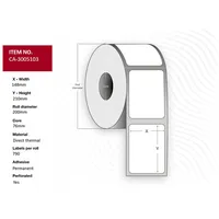 capture label 148 x 210mm, core 76mm,