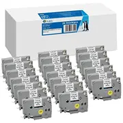 20X GG Schriftband 9Mm x 8M sw- ws komp. m. Brother Tze-221  Rl-B-T221P-Bk/Wt20Packs 6942383177099 161375
