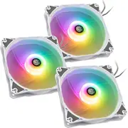Bitspower Notos 120 Digital Rgb 3-Pack  Hub Bpta-Fx1812Ntwh-1 Bpta-Fx1812Ntwh-3 4712914788382