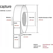 Capture Label 105X32, Core 40,  Ca-Lb3047 5706998986344