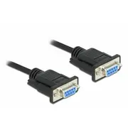 Delock Seriell Kabel Rs-232 Sub-D9 Buchse zu Nullmodemsch malem Steckergehuse 1M  86608 4043619866083