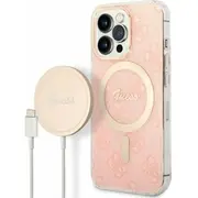 Guess  etui bezprzewodowa Gubpp13Xh4Eacsp Apple iPhone 13 Pro Max /Pink hard case 4G Print Magsafe Gue2289 3666339103033