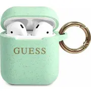 Guess Etui  Guaccsilglgn Silicone Glitter do Airpods 1/2 3700740494387