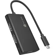 Hub Usb Icy Box huby i koncentratory 3.2 Gen 2 3.1 Type-C 10000 Mbit/S  Ib-Ad1030-C 4250078175384