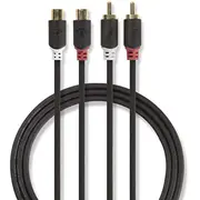 Kabel Nedis Kabe2X Rca - 2X F 2M 5412810265138 Cabw24205At20 