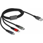 Kabel Usb Delock Usb-A - Usb-C  microUSB Lightning 1 m 87277 4043619872770