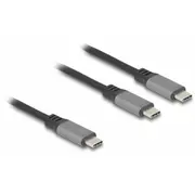 Kabel Usb Delock Usb-C Y- 1 x wtyczka do 2 Pd 3.0 100 W  podział mocy 1,2 m 81271 4043619812714