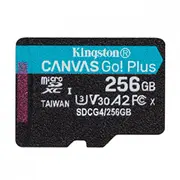 Karta Kingston Canvas Go Plus Gen4 Microsdxc 256 Gb Class 10 Uhs-I/U3 A2 V30 Sdcg4/256Gbsp  740617348026