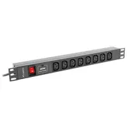 Lanberg Rack Pdu 1U 8X Pdu-08I-0200-C20-Bk Iec C13 2M black C20  5901969424492 Nulagtp00000037
