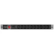 Lanberg Surge protector Rack Pdu 19 inch 1U 10A 10X Iec C13 2M C14 black  Pdu-10I-0200-Iec-Bk 5901969414493 Nulagtp00000001