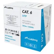 Lanberg Utp Lan cable Cat.6 305M Cca wire gray fluke passed  Lcu6-15Cc-0305-S Abean-Ak71704 Aklagks6Utp0015