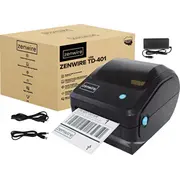 Mini Drua Termiczna do Etykiet Kurierskich Samoprzylepnych 100X150 Przewodowa Zenwire Td-401 Usb  6129564 5904507521219