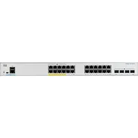 Switch Cisco Cat1000L 28Port fixed managed L2 - 24X1Ge Ports, Poe with 370W budget, 4X1Ge Sfp uplinks, 56Gbps switching Bandwidth, Webui, Usb-A, Usb mini-B, inkl. Fan, external Bluetooth dongle plugs into port, Security  C1000-24Fp-4G-L 889728248556