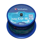 Verbatim Cd-R 52X 700Mb 50P Cb Dlp Crystal 43343  023942433439 Ecvrbcrl050