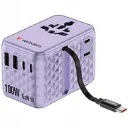 Verbatim Travel  Eu/Uk/Us Gan 2Xusb-C/2Xusb-A/1Xusb-C Pd 100W purple 30193 0023942301936