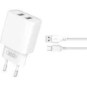 Xo  Sieciowa Ce02C 2X Usb 2,1A Kabel Microusb Gsm175061 6920680808298