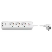 Goobay  41264 3-Way Power Strip with Switch and Usb Sockets quantity 3 4040849412646