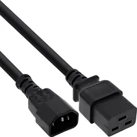 Kabel  Inline Power adapter cable, Iec-60320 C14 to C19, 3X1,5Mm², max. 10A, black, 1M 16659F 4043718256655
