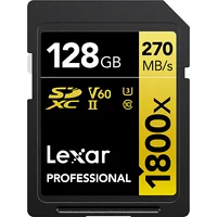 Lexar memory card Sdxc 128Gb Professional 1800X Uhs-Ii U3 V60  Lsd1800128G-Bnnng 843367124503