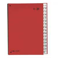Pagna Przekładka indeksująca Color 32 Fächer 1-31 rot  24329-01 4013951000292