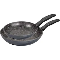Stoneline Pan Set of 2 10640 Frying, Diameter 20/26 cm, Suitable for induction hob, Fixed handle, Anthracite  4020728509766