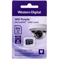 Western Digital Wd Purple Sc Qd101 memory card 64 Gb Microsdxc Class 10  Wdd064G1P0C 718037874975 Pamwessdg0007