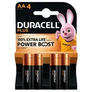 1X4 Duracell Plus Power Boost Mignon Mn1500 Aa Lr6 1,5V  151255 5000394176027 185042