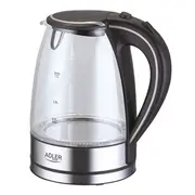 Adler Ad 1225 electric kettle 1.7 L Black,Stainless steel,Transparent 2200 W  5908256832749 Agdadlcze0036