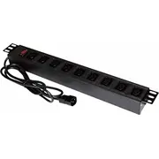 Alantec  zasilająca 19 230V - 9 Iec320 C13, z wyłącznikiem Led, 1,8M C14 Pz010