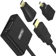 Av Unitek Hdmi Micro - D-Sub Vga  Jack 3.5Mm Mini Y-6355 4894160021779