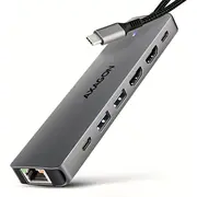 Axagon Hmc-7Hx2 Usb hub 7In1 5Gbps 2Xhdmi Glan Usb-C  8595247908681 Nuaxnus7Phm7Hx2