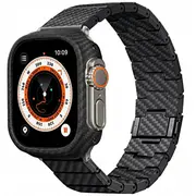 Band Pitaka Carbon Fiber Modern for Apple Watch 1/2/3/4/5/6/7/8/9/10/11/Se/Se 3/Ultra1/2/3 black  Awb2307 0749355415106