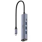 Cudy Uh605 interface hub Usb 3.2 Gen 1 3.1 Type-C 5000 Mbit/S Grey, Silver  6971690794408 Percudhub0004