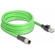 Delock M12 Kabel D-Kodiert 4 Pin St. zu Rj45 PurTpu 5M  80429 4043619804290