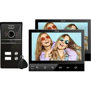 Eura Wideodomofon Vdp-80C5 - dwny,  2X Lcd 7, Fhd, obsługa 2 wejść, kamera 1080P., czytnik Rfid, natynk Vdp-80C5/11547904 5905548277967
