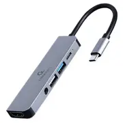 Gembird A-Cm-Combo5-02 laptop dock/port replicator Wired Usb 3.2 Gen 1 3.1 Type-C Silver  8716309124256 Kbagemada0083