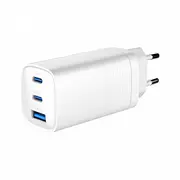 Gembird Ta-Uc-Pdqc65-01-W 3-Port 65 W Gan Usb Powerdelivery fast charger, white  8716309128674 Ladgemsic0005