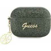 Guess Etui Guap2Glgsha Apple Airpods Pro 2 cover /Khaki Glitter Flake 4G Charm  Gue2397 3666339110970