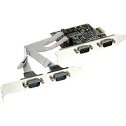 Inline Pcie x1 - 4X Port szeregowy Rs-232 76623C  4043718169030