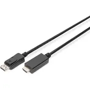 Kabel Digitus Displayport - Hdmi 1M  Ak-340303-010-S 4016032438588